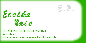 etelka maic business card